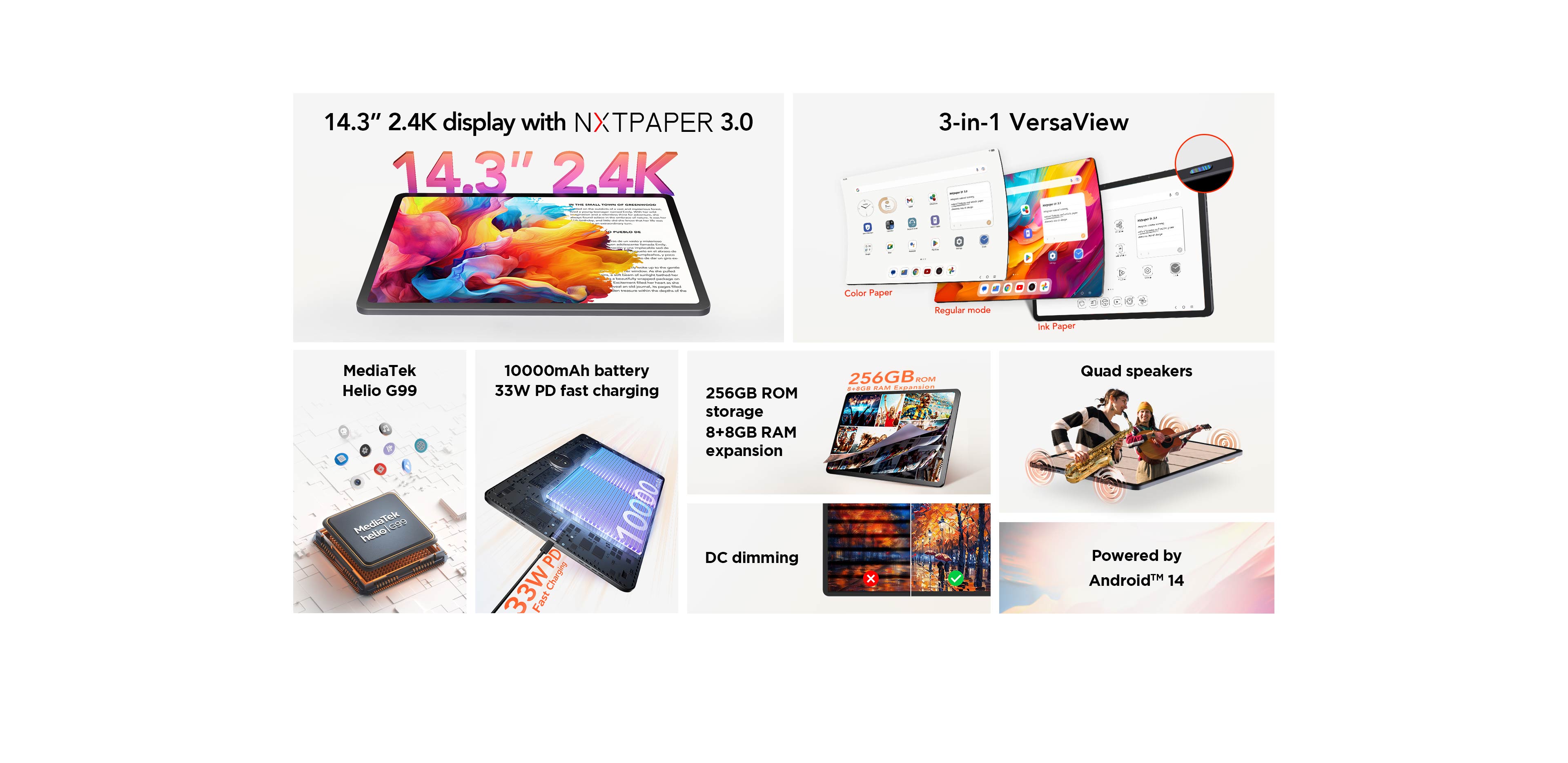 TCL NXTPAPER 14 | Full-color Electronic Paper Display Tablet
