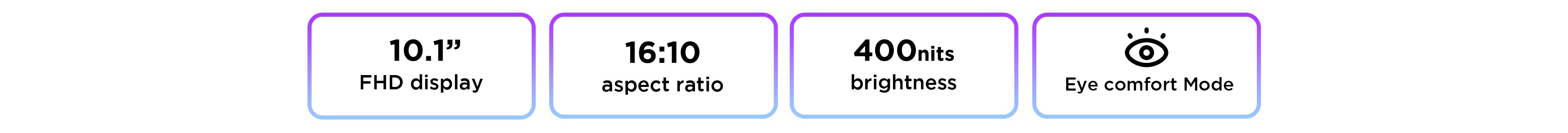 10.1“  FHD Screen of  TCL TAB 10 Gen 4