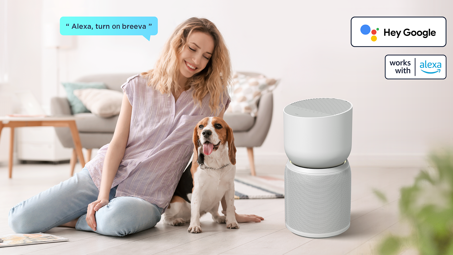 TCL air purifier breeva A3 voice control