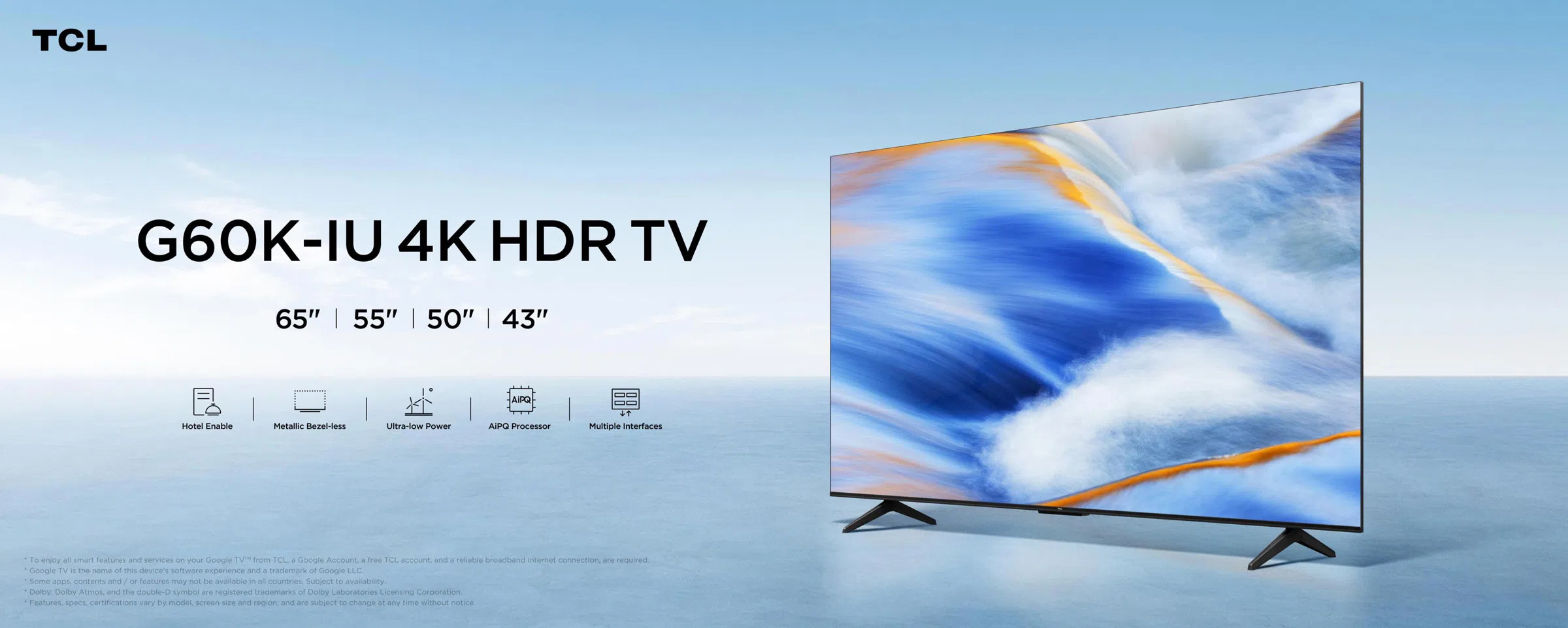 TCL G60K 4K HDR TV