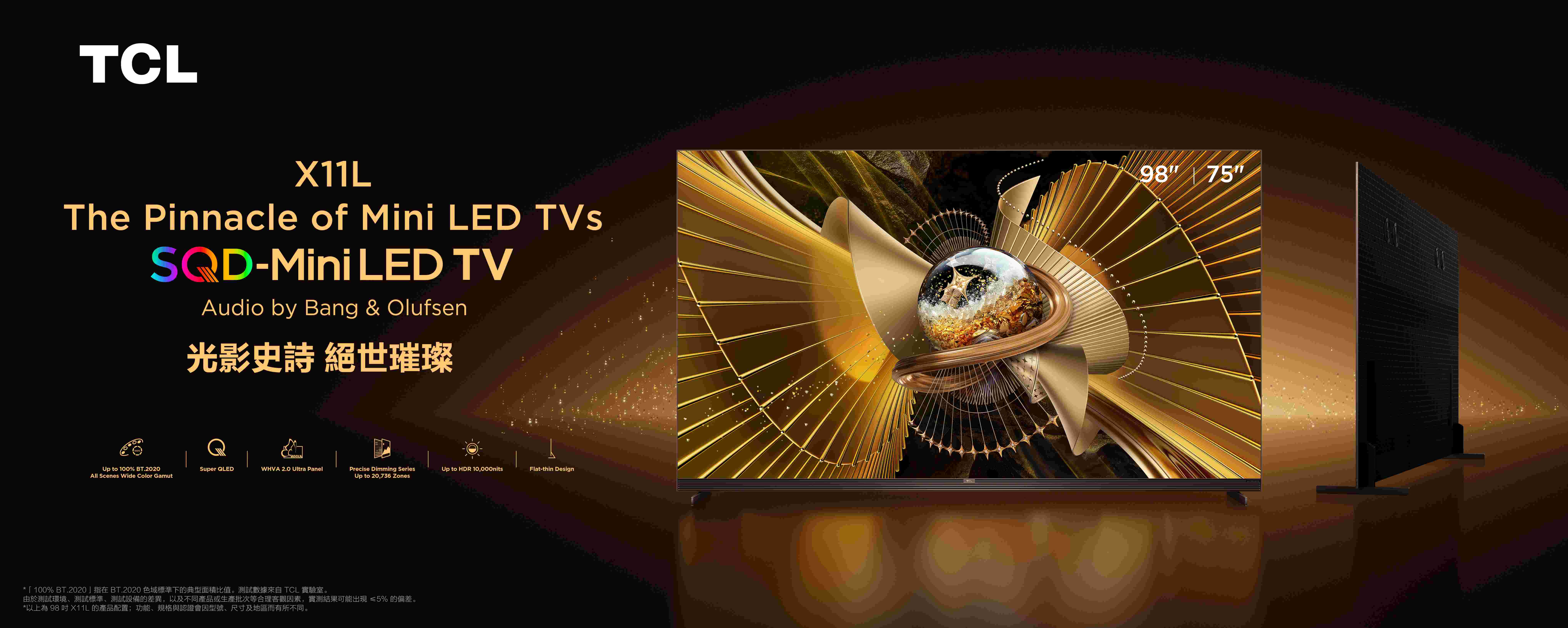 TCL X11L Premium SQD-MiniLED TV's Key Banner