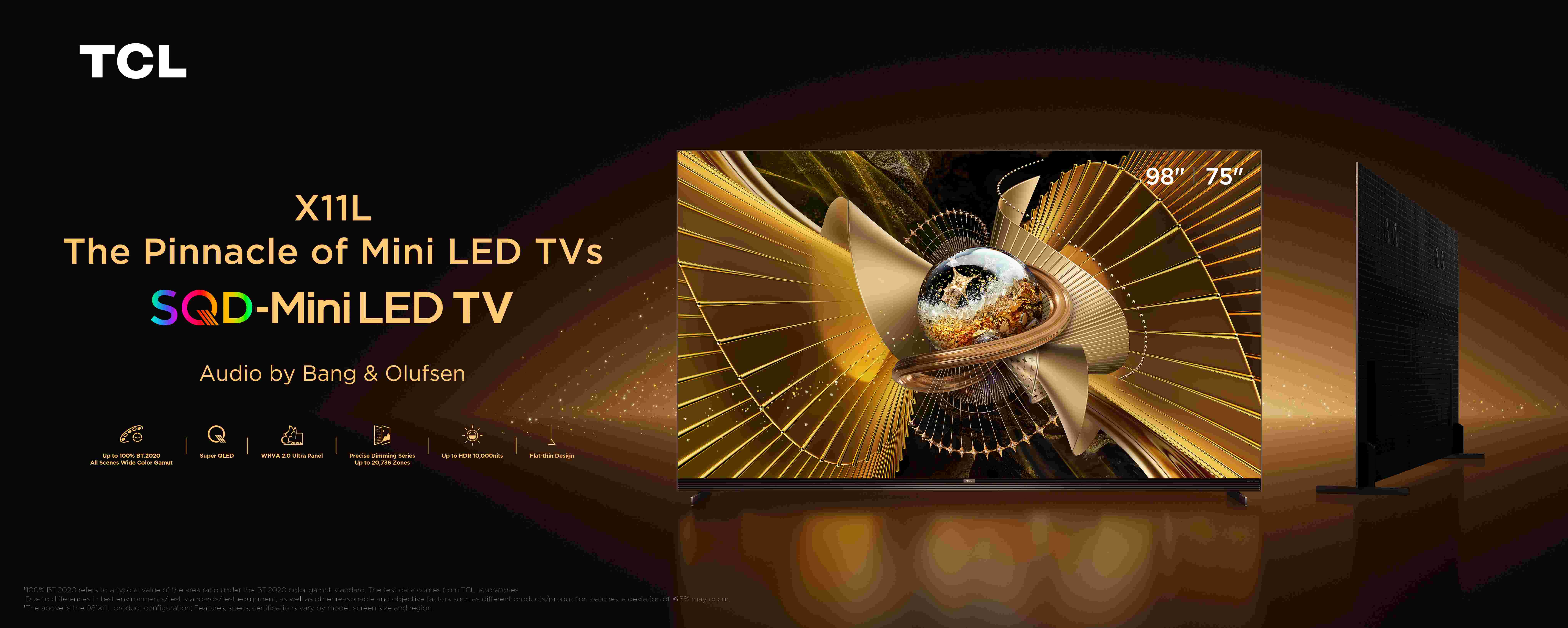 TCL X11L Premium SQD-MiniLED TV's Key Banner