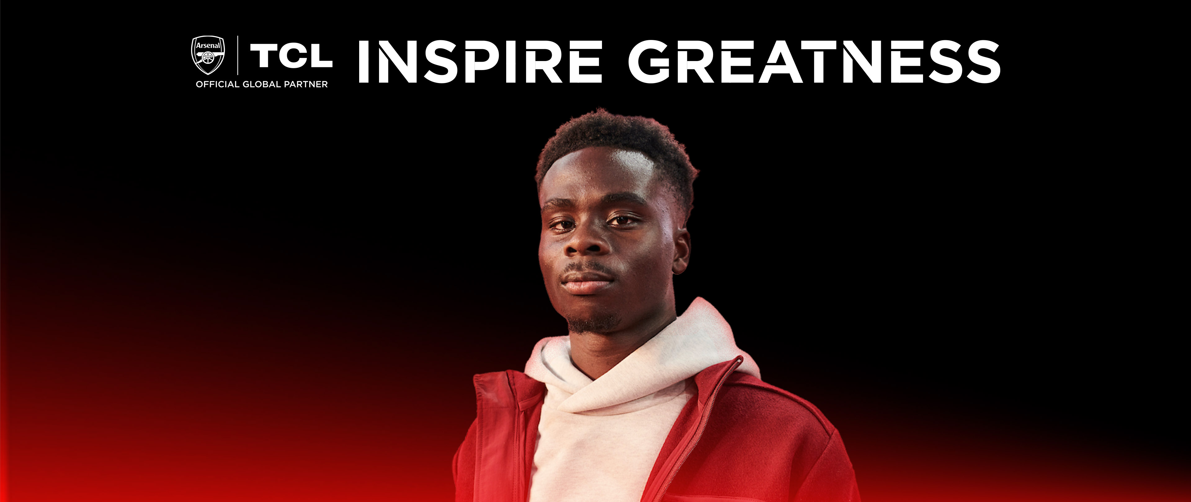 TCL deepens Partnership with Arsenal, Announces Bukayo Saka as Brand Ambassador Kicking off the collaboration with the launch of the 'Inspire Greatness, Together' campaign