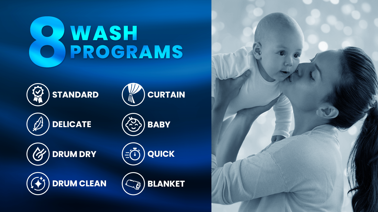 8 Wash Programs