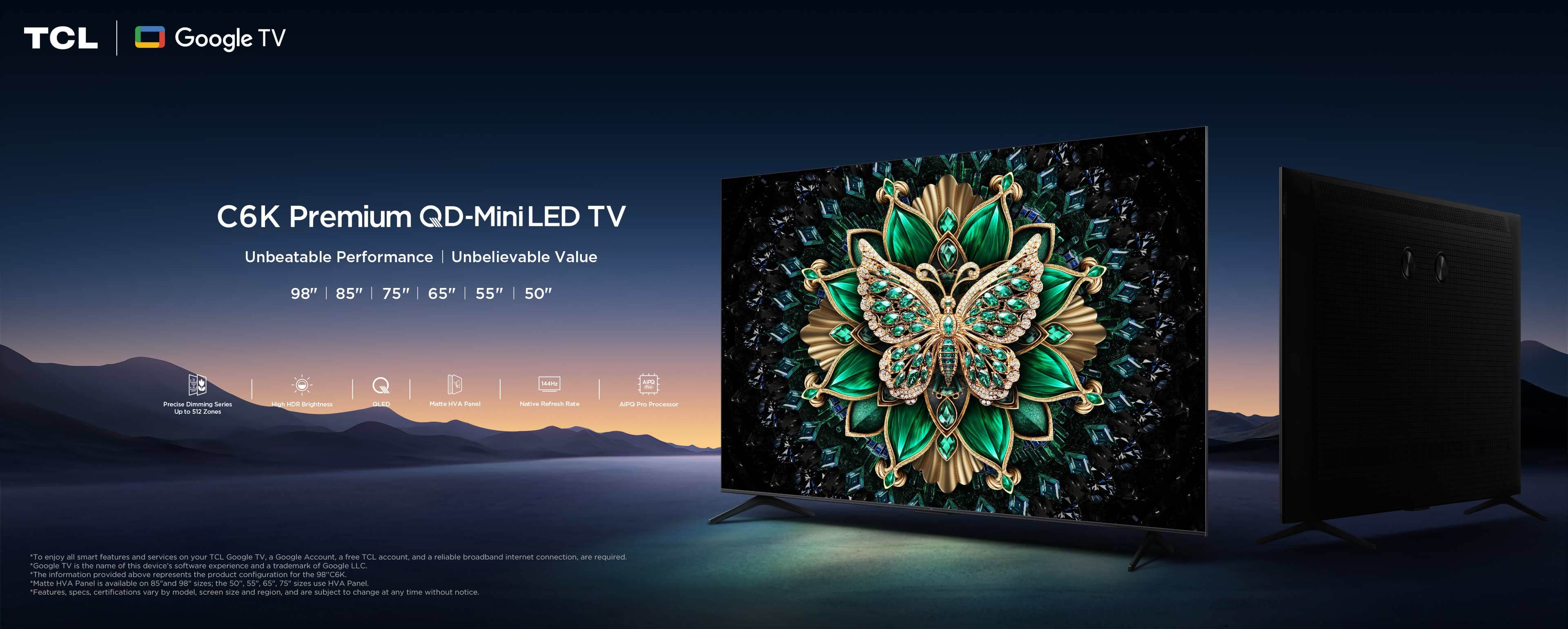 TCL C6K 55 Inch Ultra Slim Premium QD-MiniLED TV | TCL South Africa