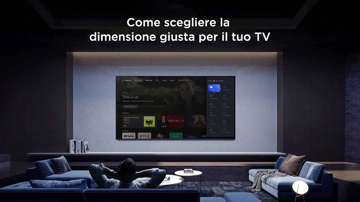 Come scegliere la dimensione giusta per il tuo TV