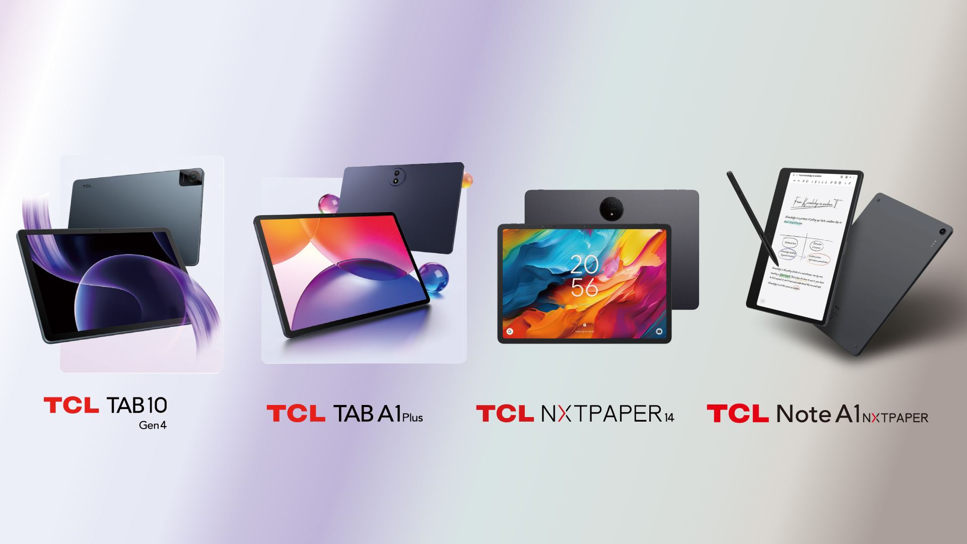 TCL、新型タブレットシリーズとスマートAI電子ノートを発表NXTPAPER搭載プレミアムモデルから、日常使いに最適なエントリーモデルまで幅広く展開