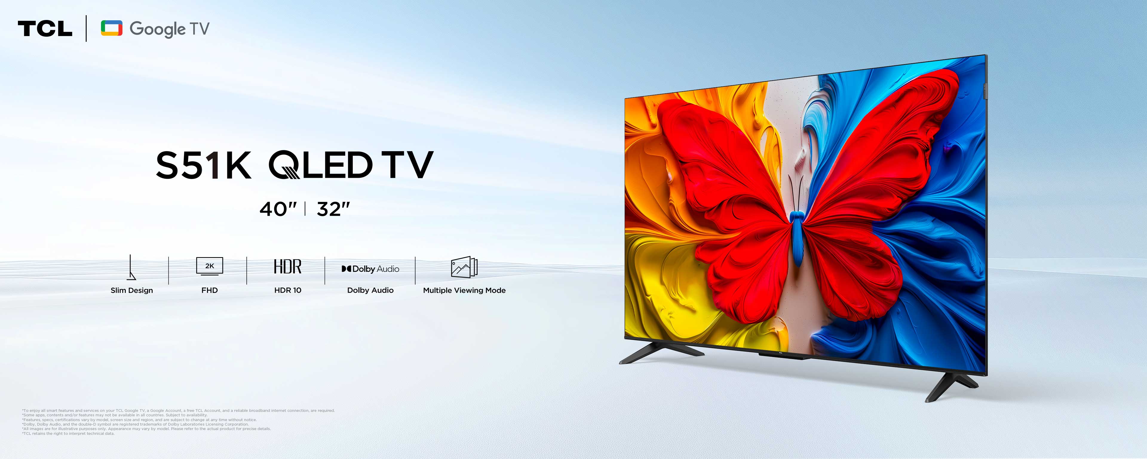 TCL 液晶テレビ 本体 TCL S51K ハイビジョン量子ドット液晶テレビ TCL S51K ハイビジョン