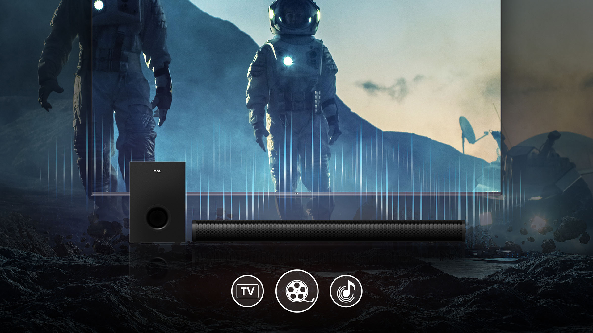 TCLサウンドバー-ワイヤレスサブウーファー付き-S522Wシリーズ-TCLジャパン