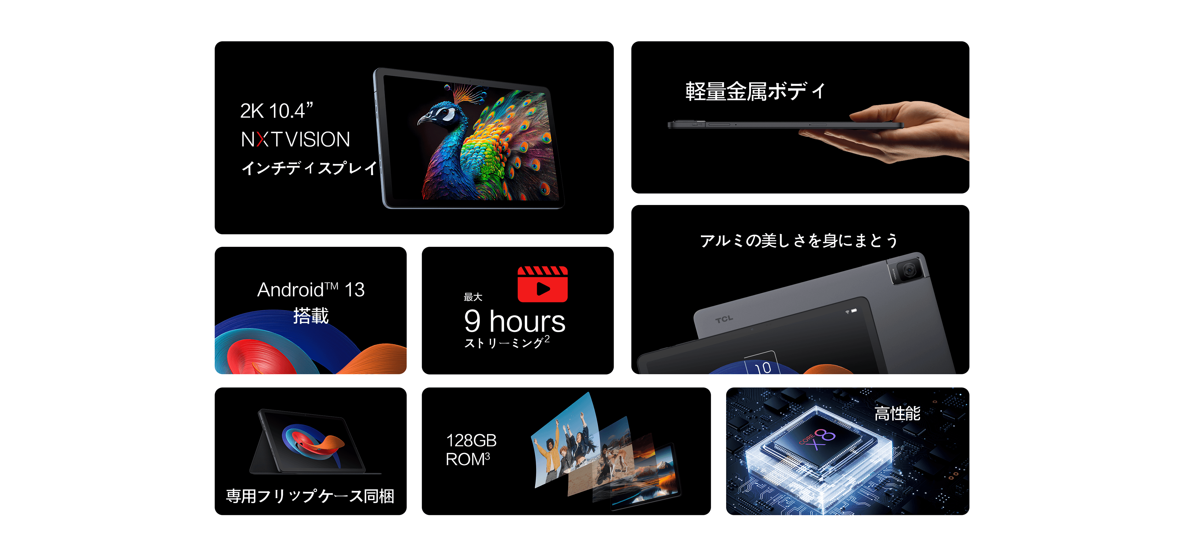 【美品】TCL TAB10 Gen2 Androidタブレット本体 タブレットPC TCL TAB 10 Gen 2（Android 13/ RAM 4GB/ ROM 128GB