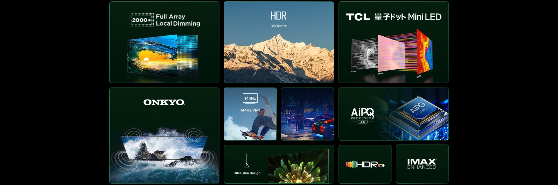 TCL C855 4K量子ドットMini LED 液晶テレビ