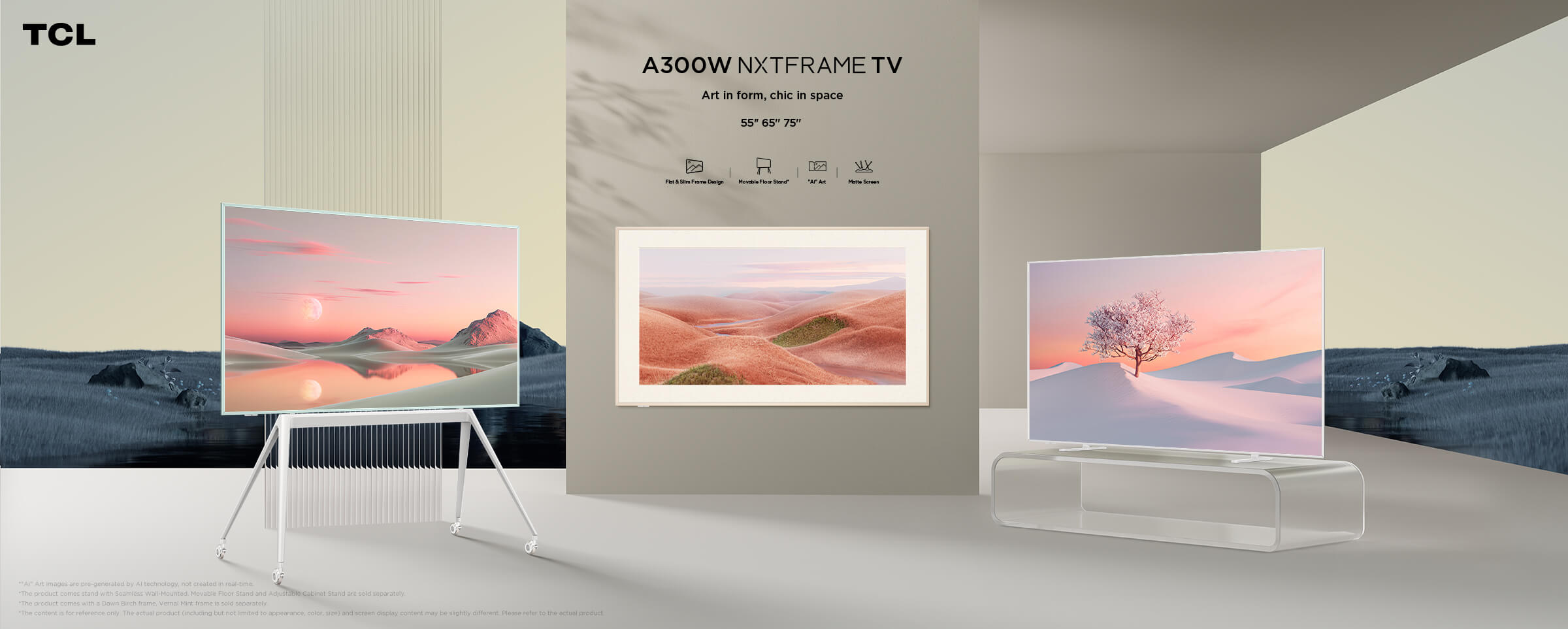 TCL A300W 4K NXTFRAME 液晶テレビ
