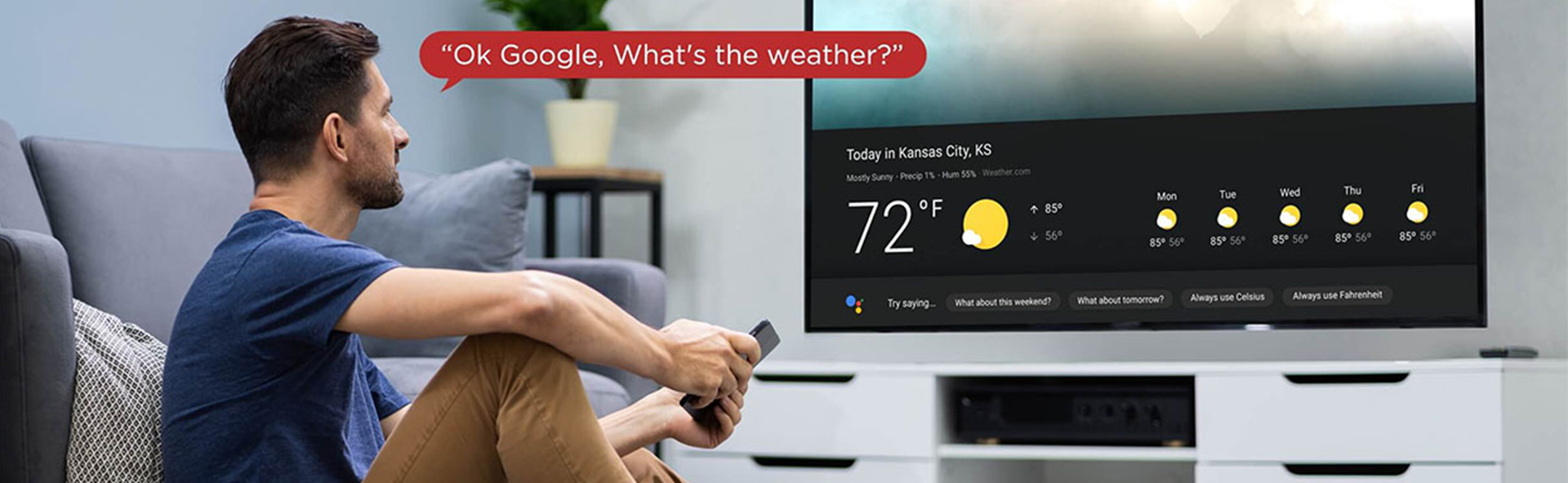 テレビにOK Googleデバイスをセットアップする