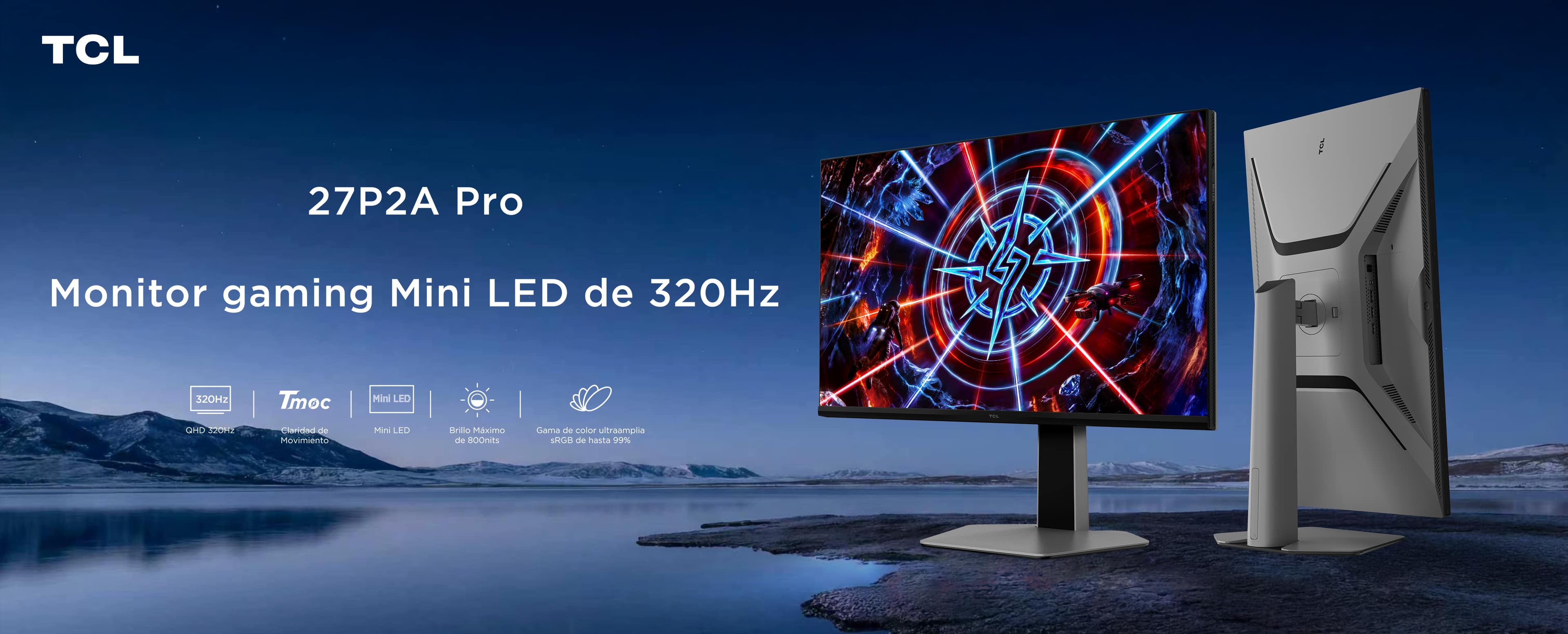 TCL 27P2A Pro 320Hz Mini LED Gaming Monitor  Key Visual