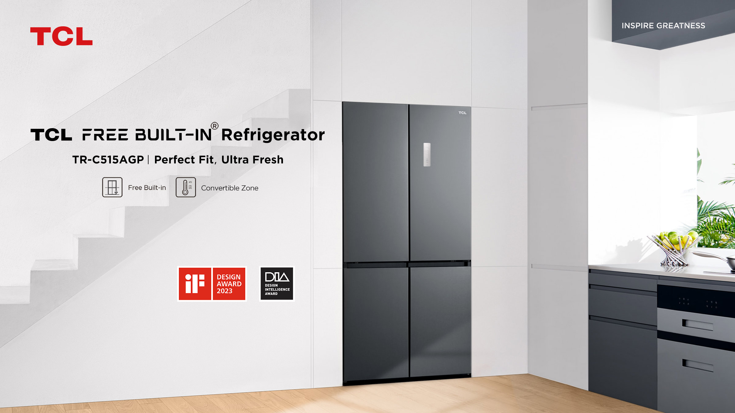 TCL Free Built-in Refrigerator TR-C515AGP