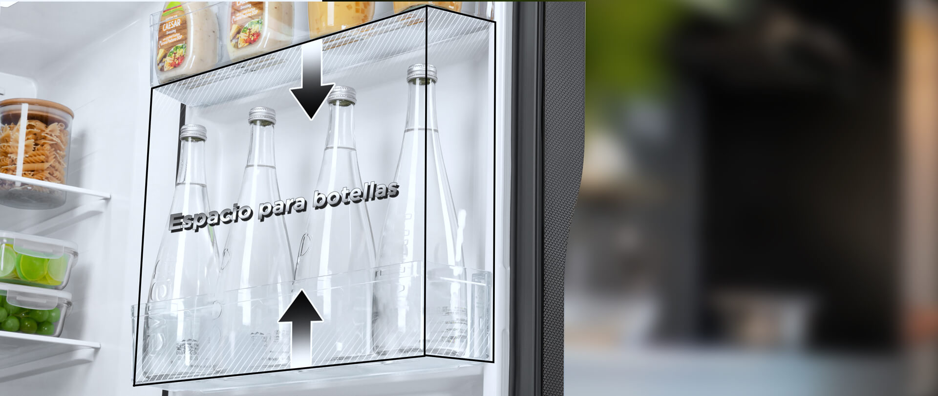 TCL C387BF Refrigerator Foldable and Reversible Glass Shelf