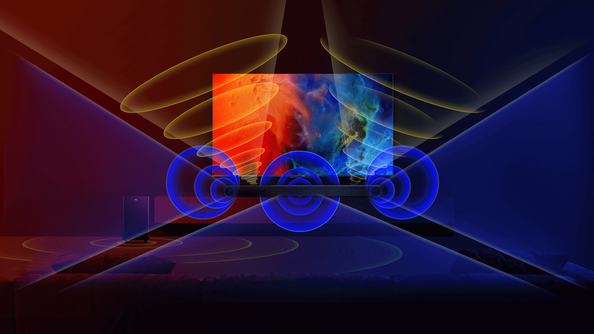 TS8132 Захватывающий, подвижный звук окружает вас со всех сторон