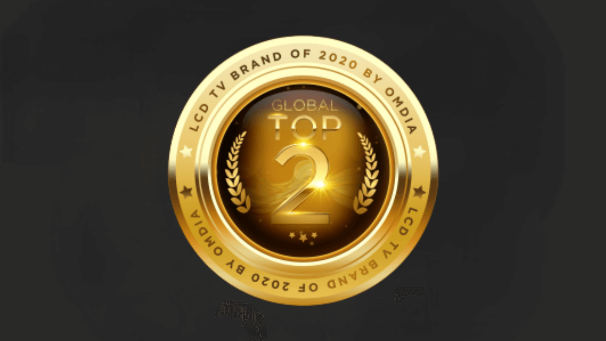 TCL 2020 Global TOP 2 LCD TV brand