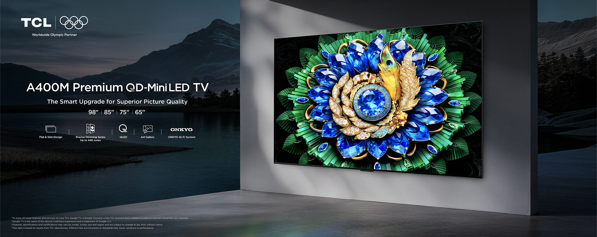 TCL A400M Premium QD-MiniLED TV Key Visual