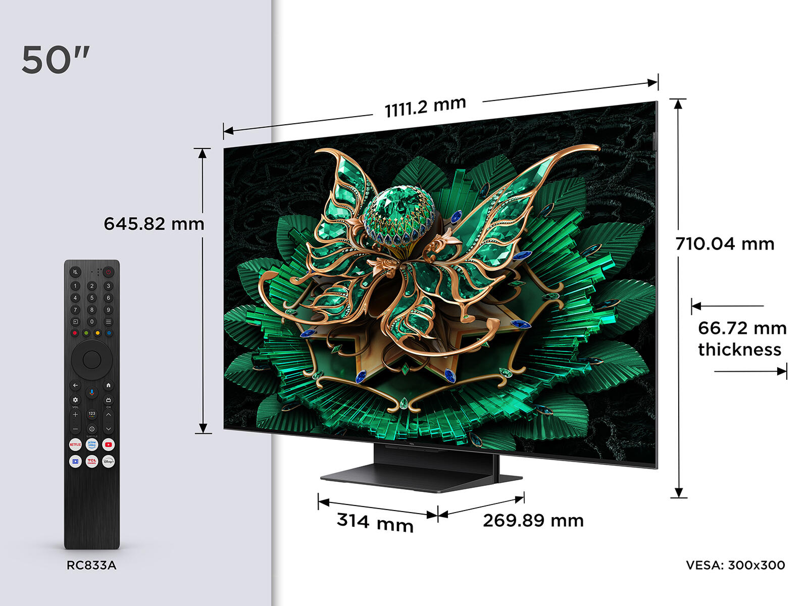 TCL TV C7K-UK Premium QD-MiniLED TV, 50 to 115 inch | TCL UK