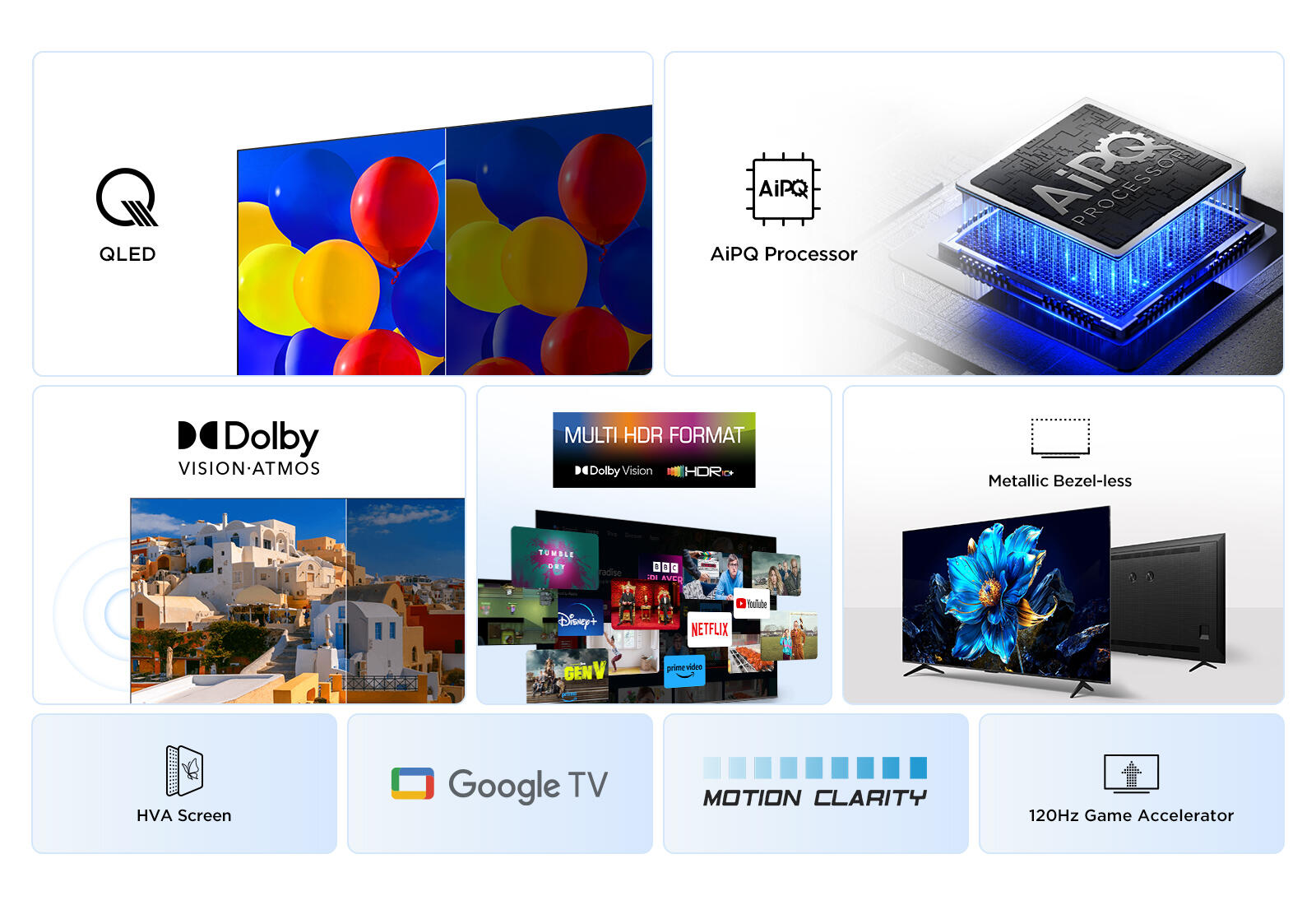TCL P7K QLED Direct LED Smart TV 4K HDR TV Google TV - TCL UK