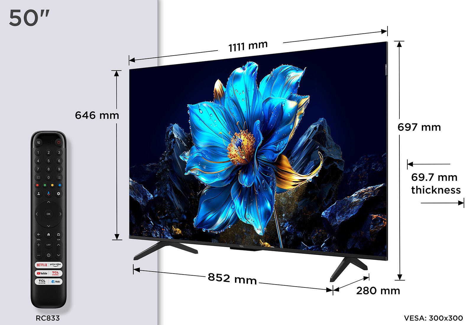 TCL P7K QLED Direct LED Smart TV 4K HDR TV Google TV - TCL UK