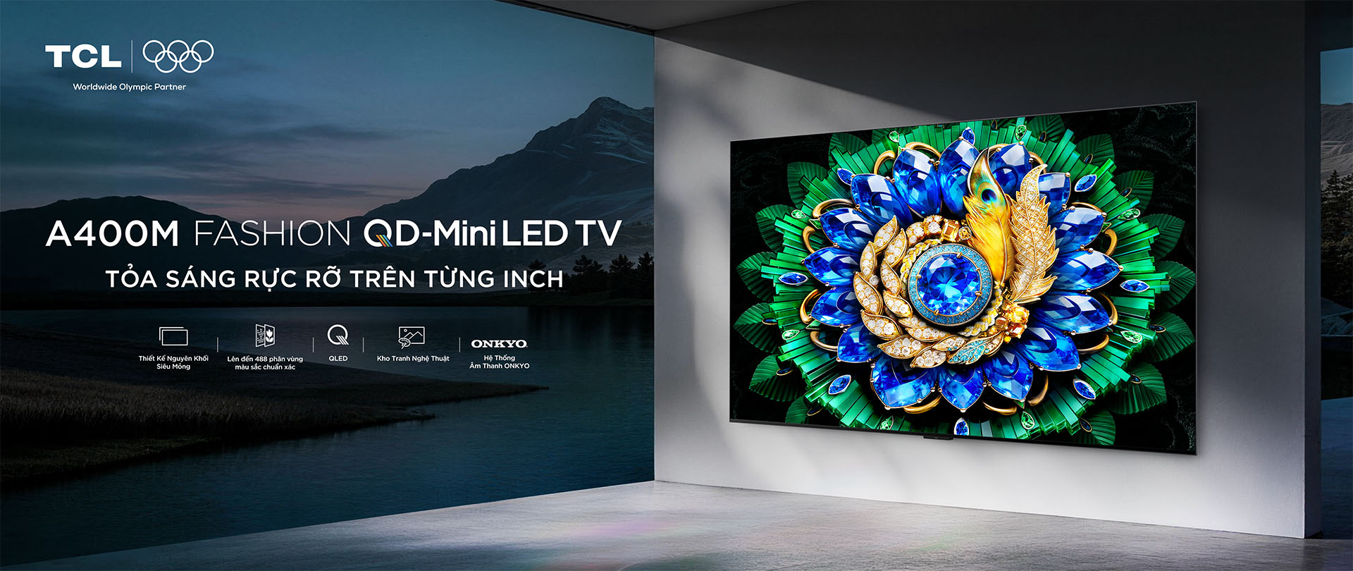 乐竟体育 A400M Premium QD-MiniLED TV Key Visual