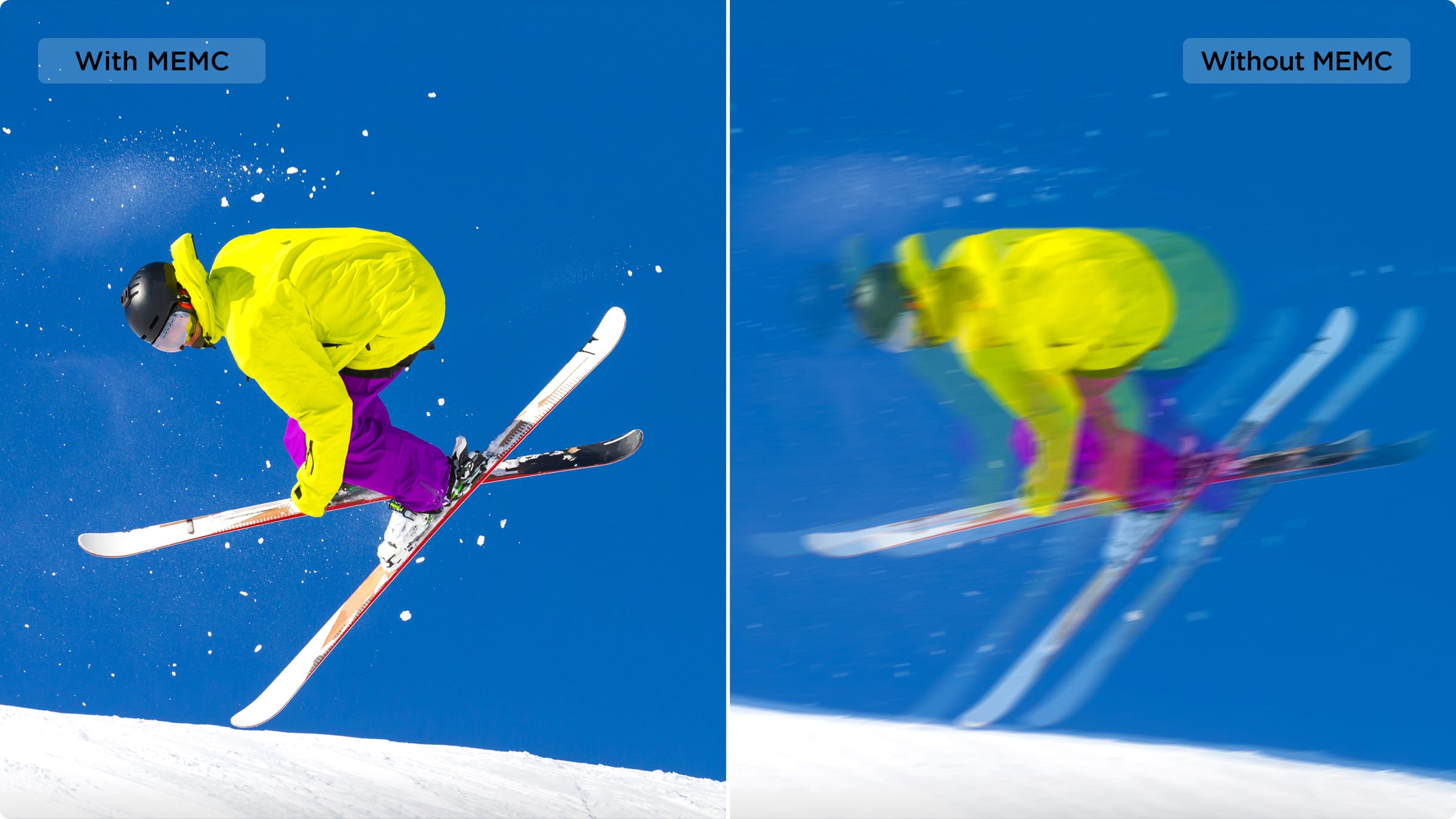 El algoritmo MEMC del iFFALCON U65 reduce el desenfoque de la visualización del movimiento