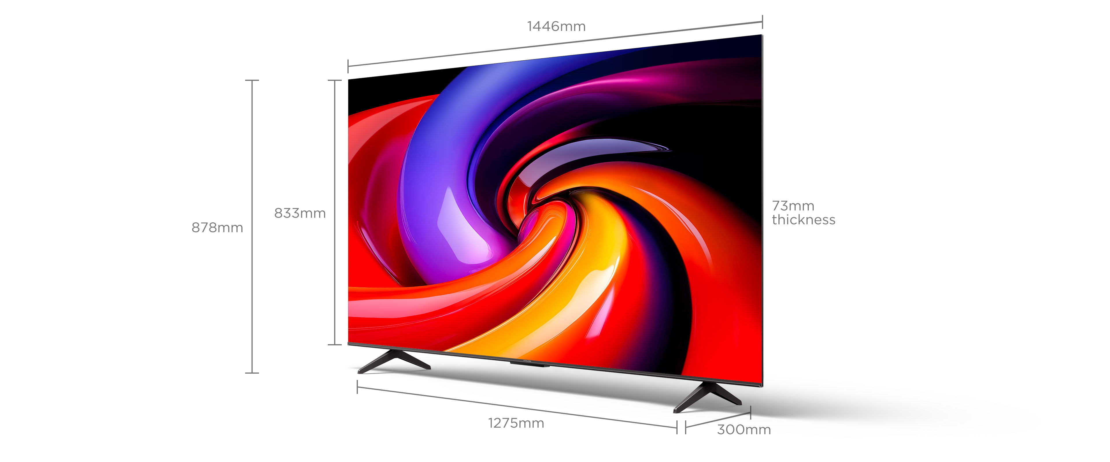 U65 4K UHD Google TV Screen Size 65