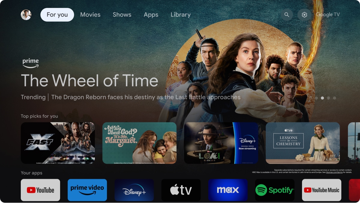 U74 4K QLED TV can use in Google TV