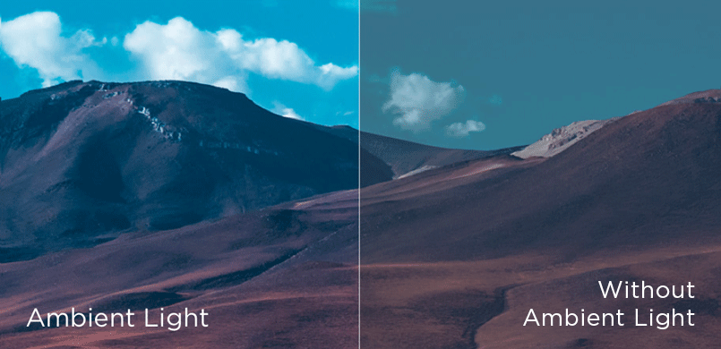 Ambient Light vs without Ambient Light