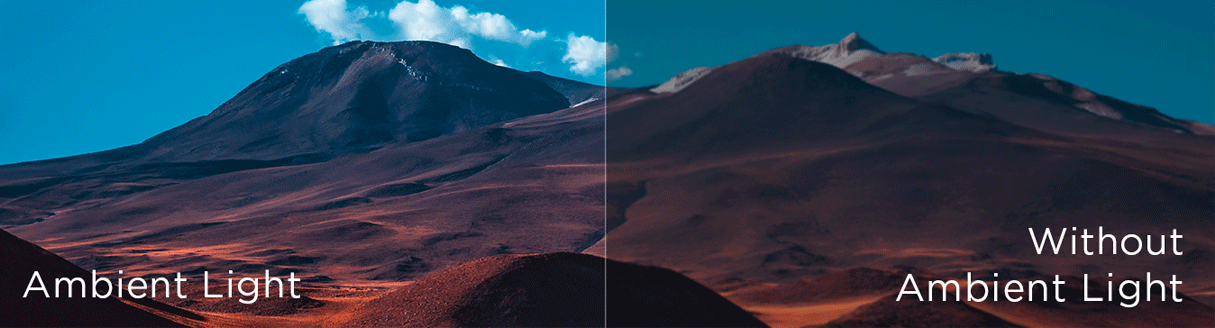 Ambient Light vs without Ambient Light