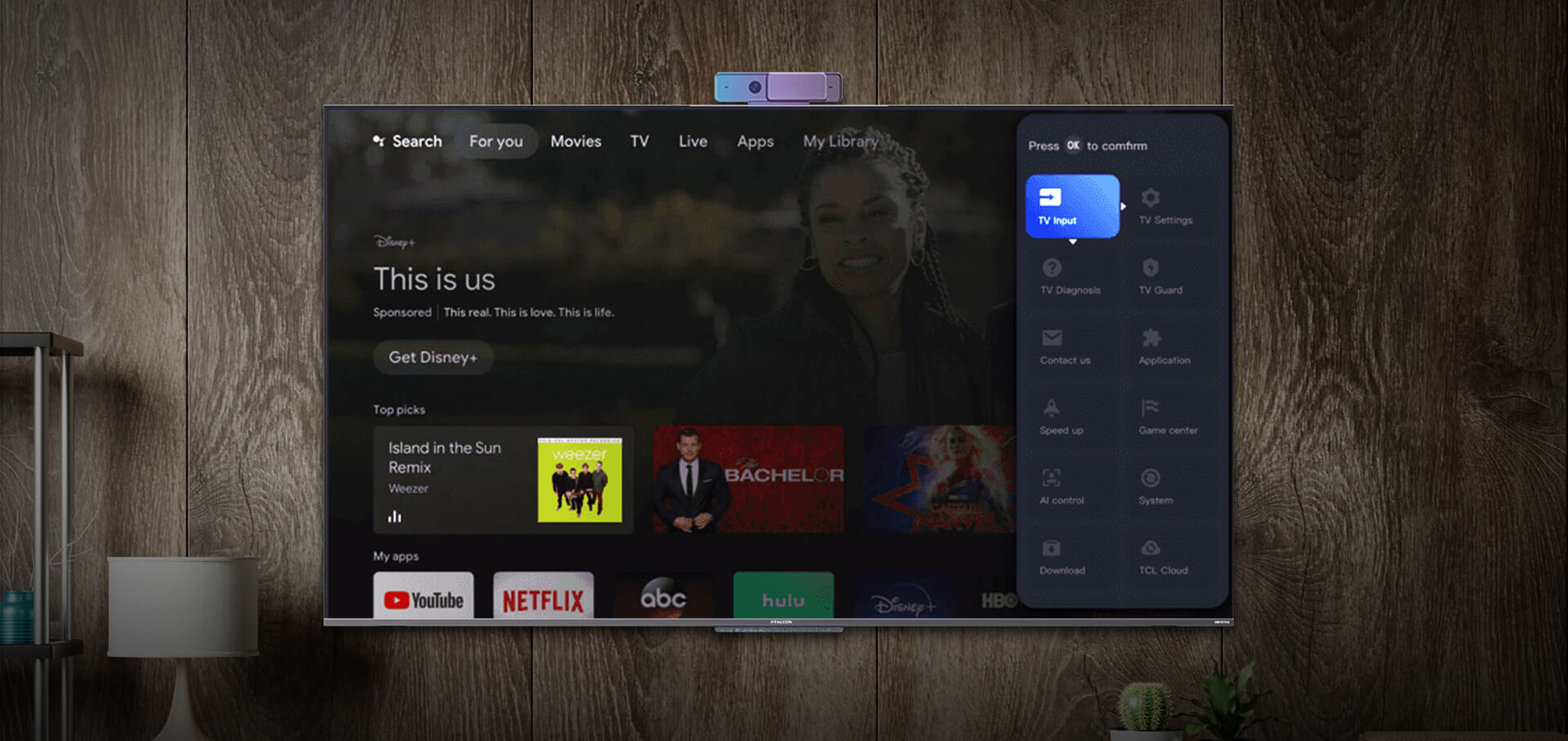 iFFALCON H72 TV Home Control Center