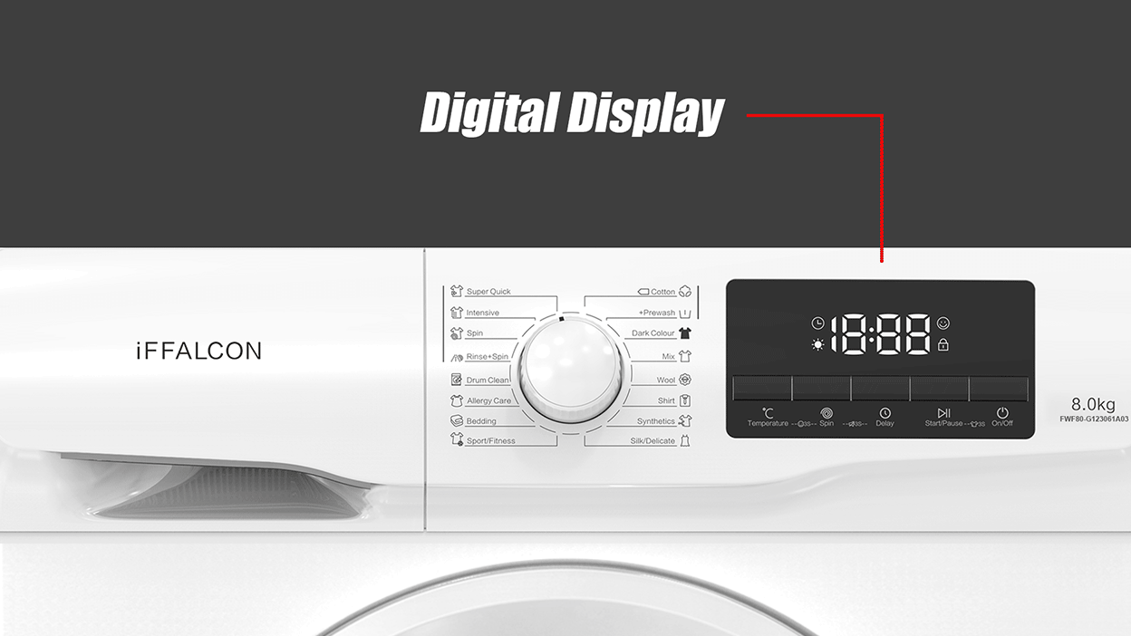iFFALCON 8KG FWF80 Washing Machine Digital Display
