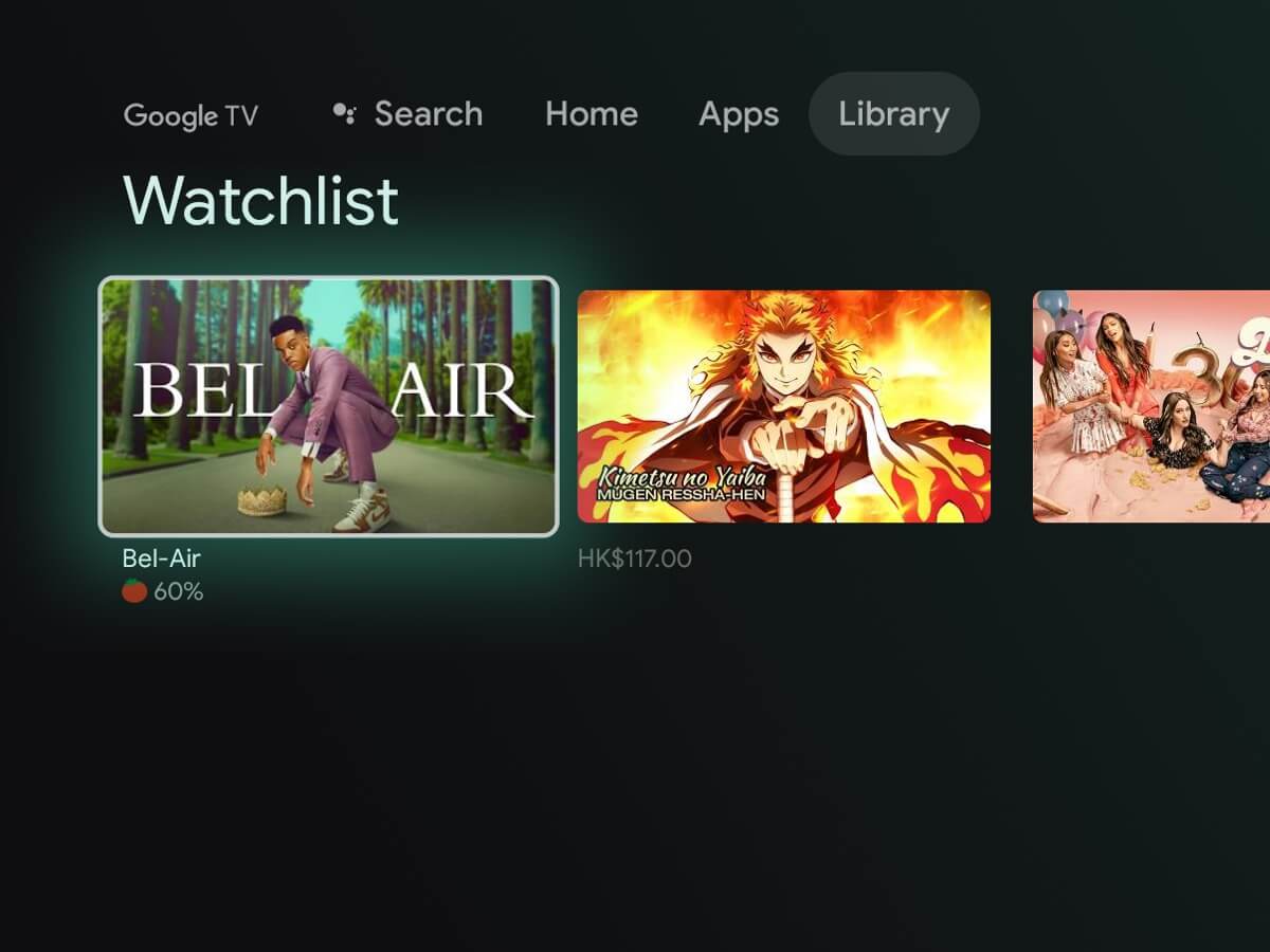 iFFALCON Q72 TV Google Watchlist