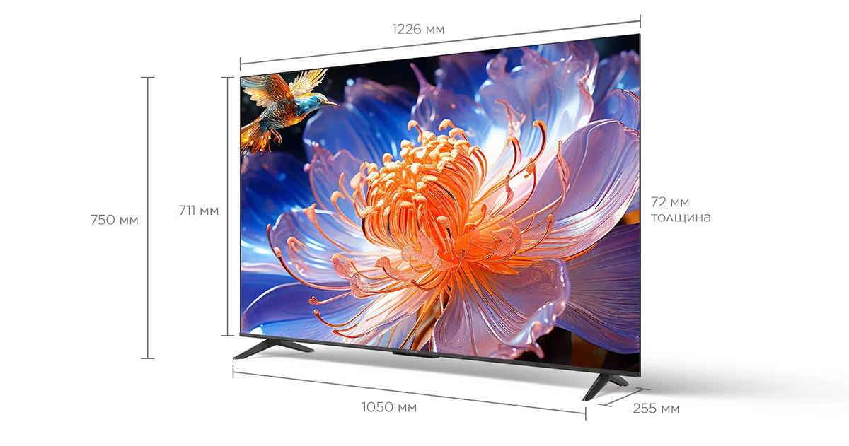U64 4K UHD Google TV Screen Size 55