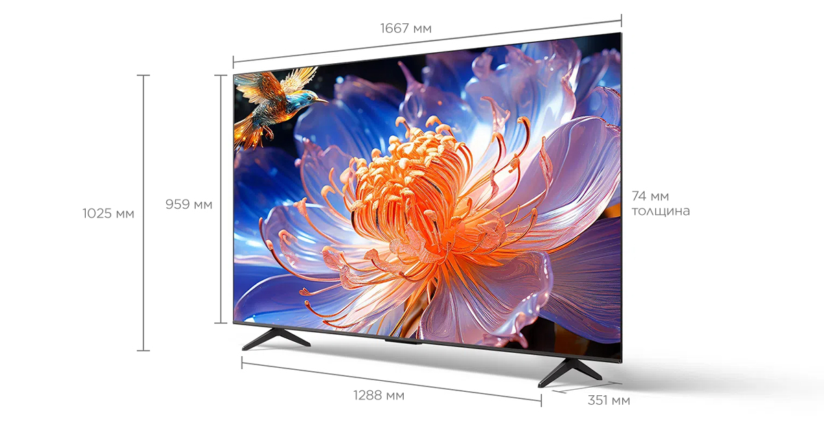 U64 4K UHD Google TV Screen Size 75