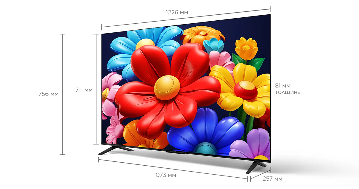 U64 4K UHD Google TV Screen Size 55